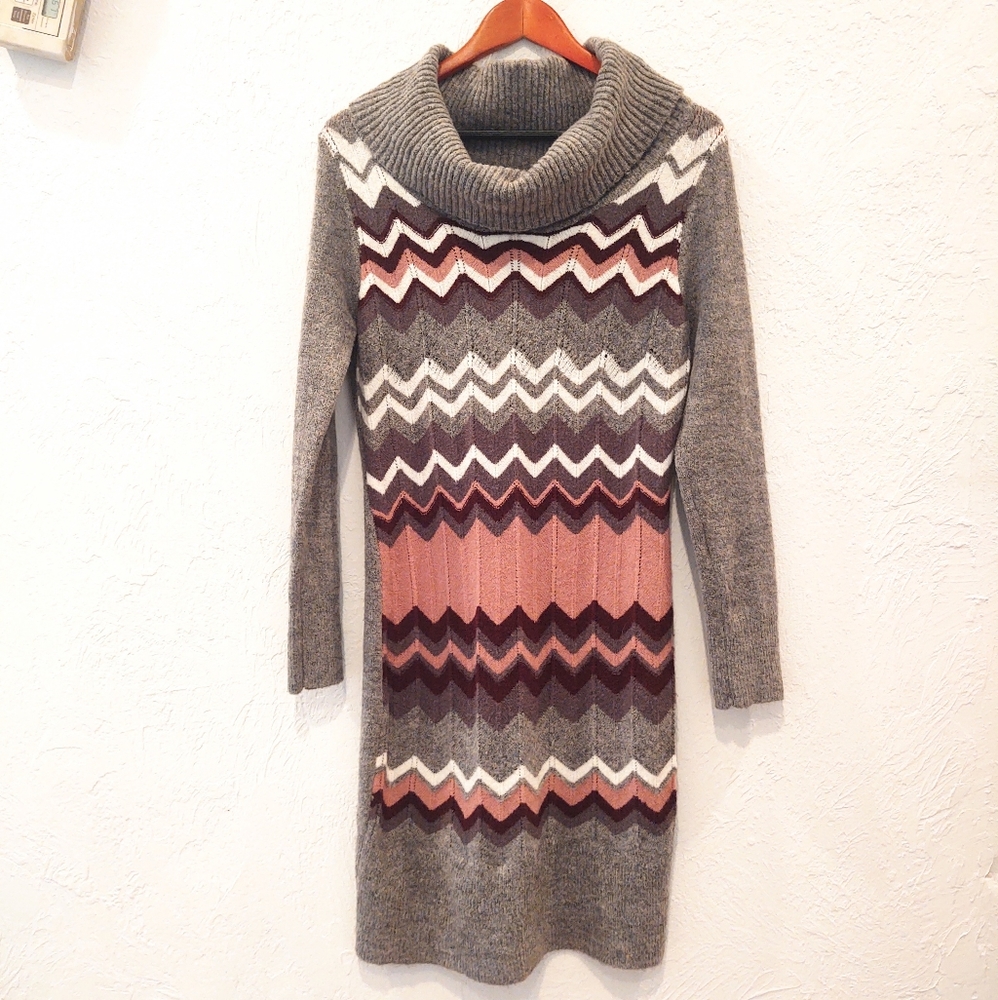 BCBG Max Azria Cowlneck Sweater Dress Sz M